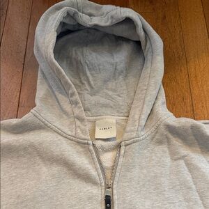 Varley Light Gray Zip-Up Womens  Victoria Hoodie